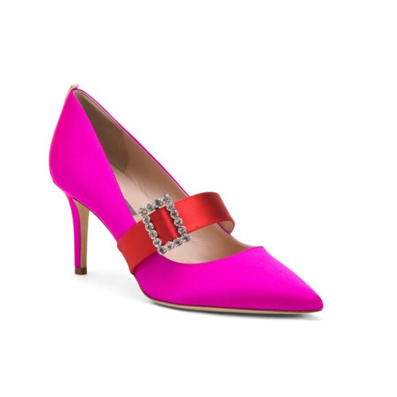 SJP BY SARAH JESSICA PARKER  Italy Highgate Embellished Buckle Heels - Picture 1 of 2